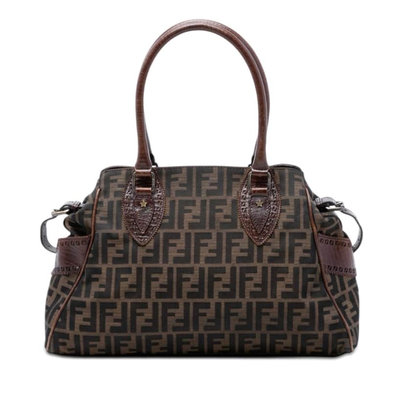 Fendi Zucca Canvas Etniko Handbag Brown Very good condition - Front View