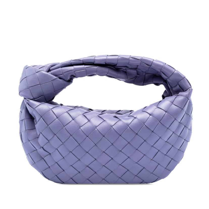 Bottega Veneta Mini Nappa Intrecciato Jodie Purple Leather Very good condition - Front View