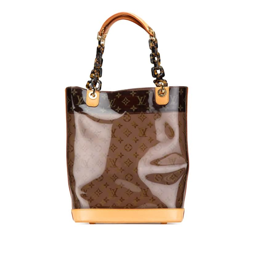 Louis Vuitton Monogram Cabas Sac Ambre MM Brown Plastic Good condition - Front View
