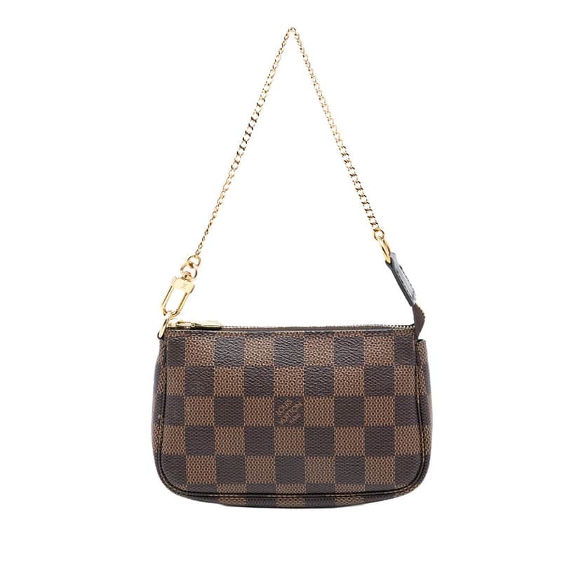 Louis Vuitton Damier Ebene Mini Pochette Accessoires Brown Very good condition - Front View
