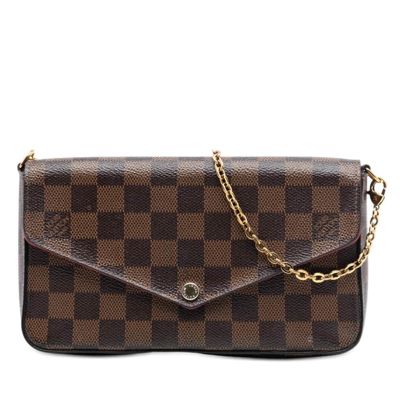 Louis Vuitton Damier Ebene Pochette Felicie Brown Very good condition - Front View