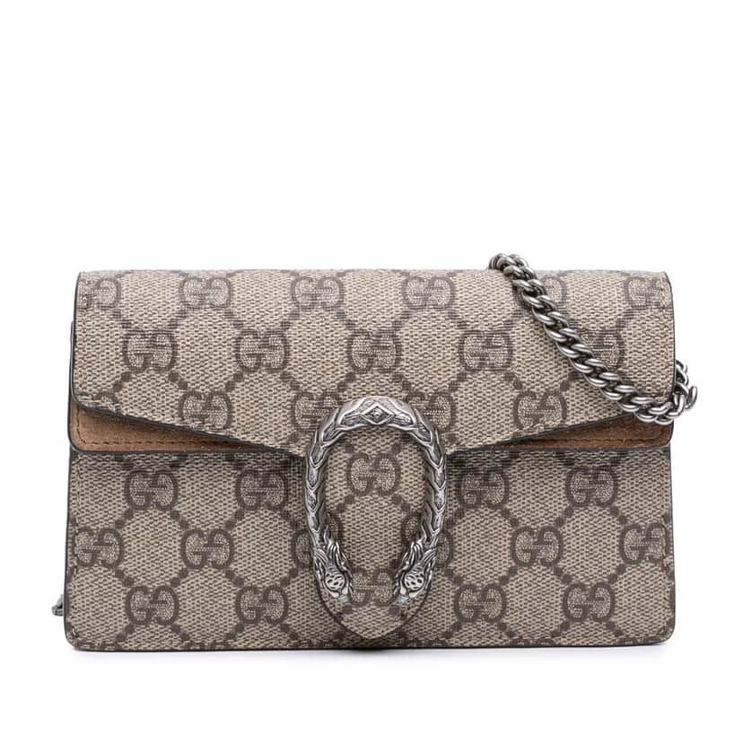 Gucci Mini GG Supreme Dionysus Crossbody Brown Very good condition - Front View