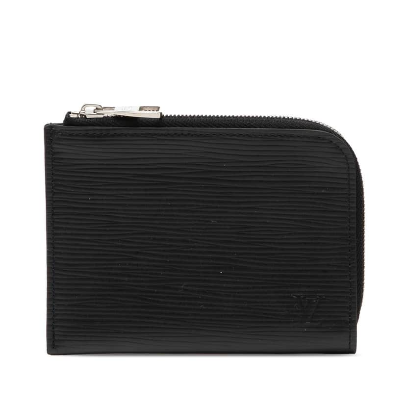 Louis Vuitton Epi Coin Pouch Black Leather Very good condition - Front View