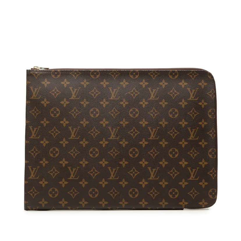 Louis Vuitton Monogram Poche Documents Portfolio Brown Very good condition - Front View
