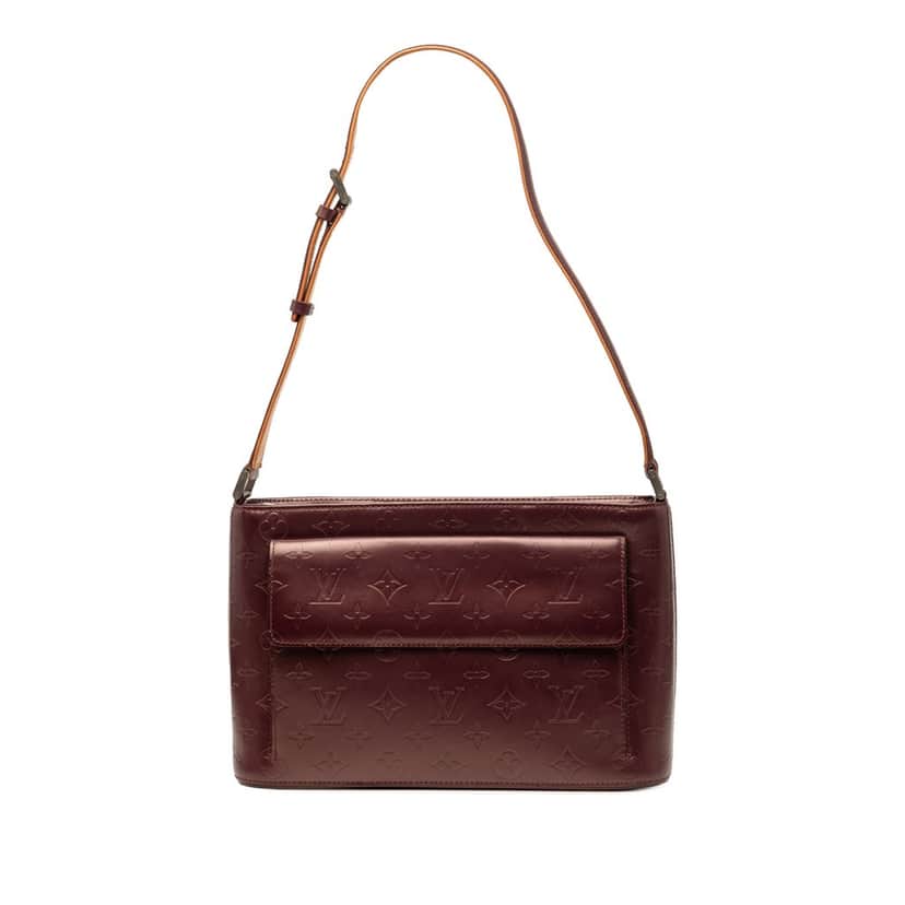 Louis Vuitton Monogram Mat Alston Red Leather Very good condition - Front View