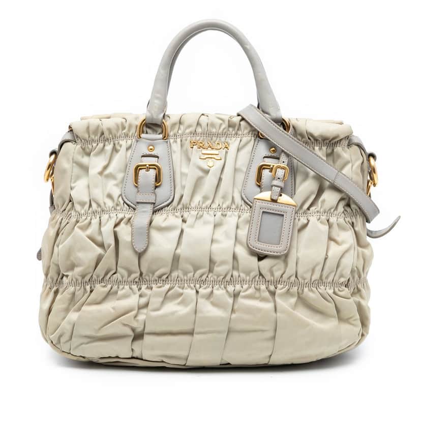 Prada Tessuto Gaufre Satchel Brown Very good condition - Front View