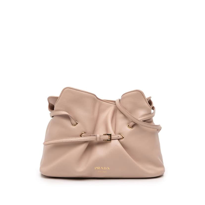Prada Small Nappa Dada Shoulder Bag Pink Leather Very good condition - Front View