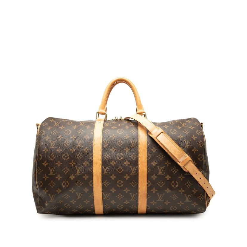 Louis Vuitton Monogram Keepall Bandouliere 50 Brown Very good condition - Front View