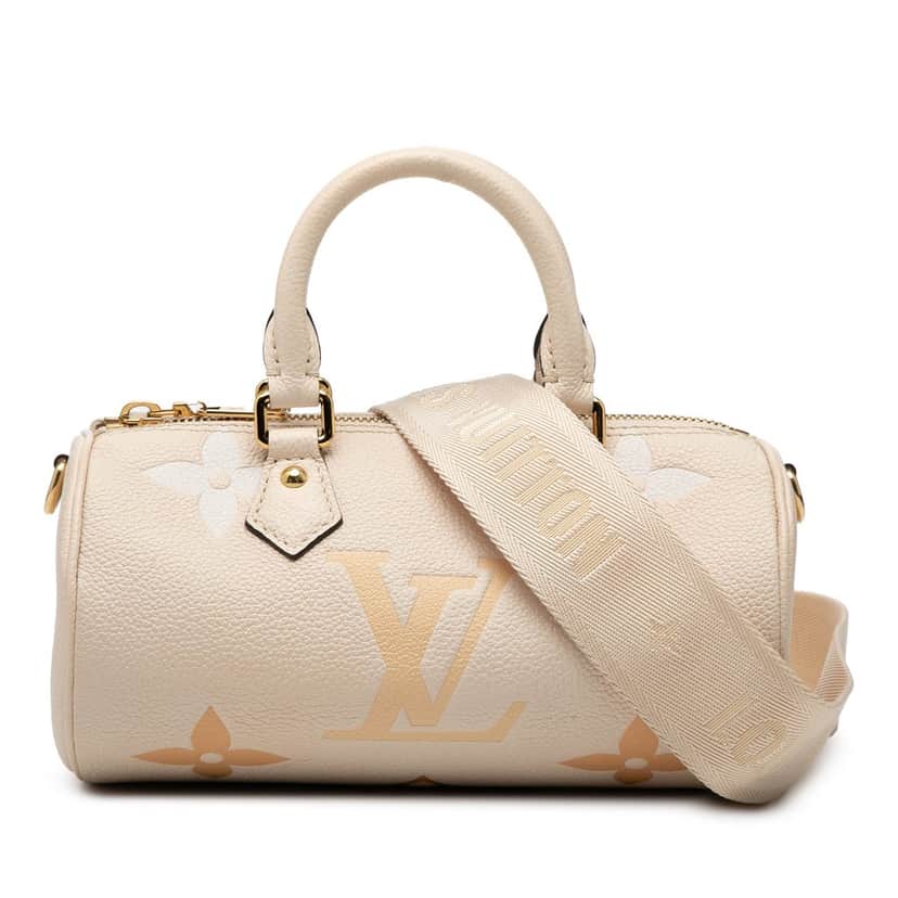 Louis Vuitton Monogram Empreinte Giant By The Pool Papillon BB Beige Leather Very good condition - Front View