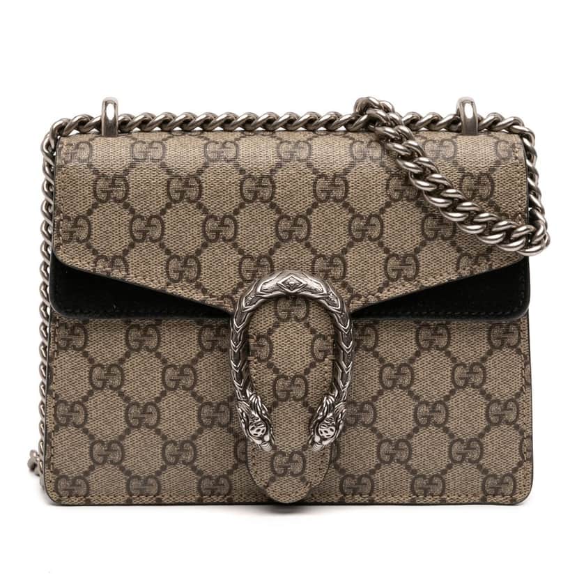 Gucci Small GG Supreme Dionysus Crossbody Beige Very good condition - Front View