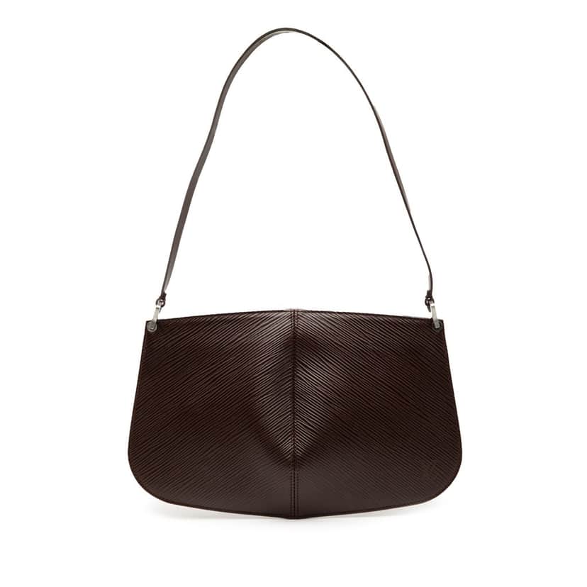 Louis Vuitton Epi Demi Lune Pochette Brown Leather Very good condition - Front View