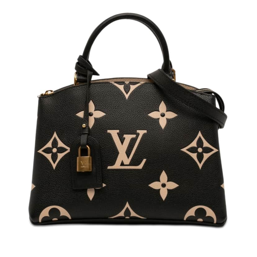 Louis Vuitton Bicolor Monogram Empreinte Giant Petit Palais Black Leather Very good condition - Front View