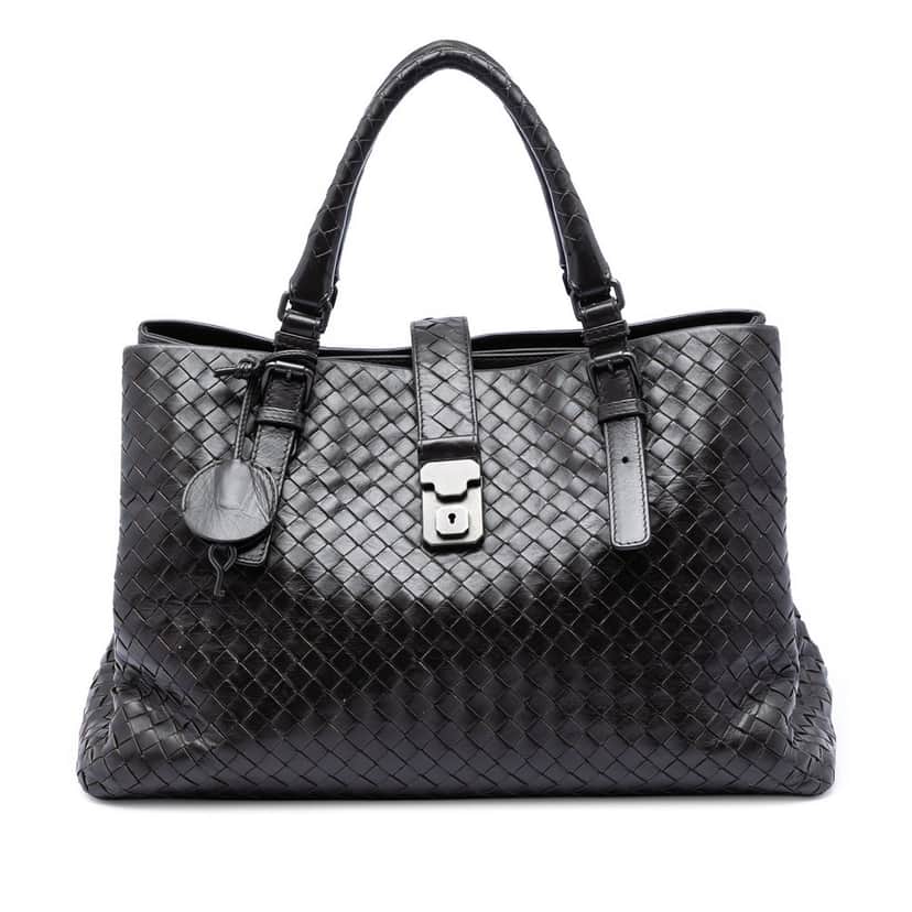 Bottega Veneta Medium Nappa Intrecciato Roma Tote Brown Leather Very good condition - Front View