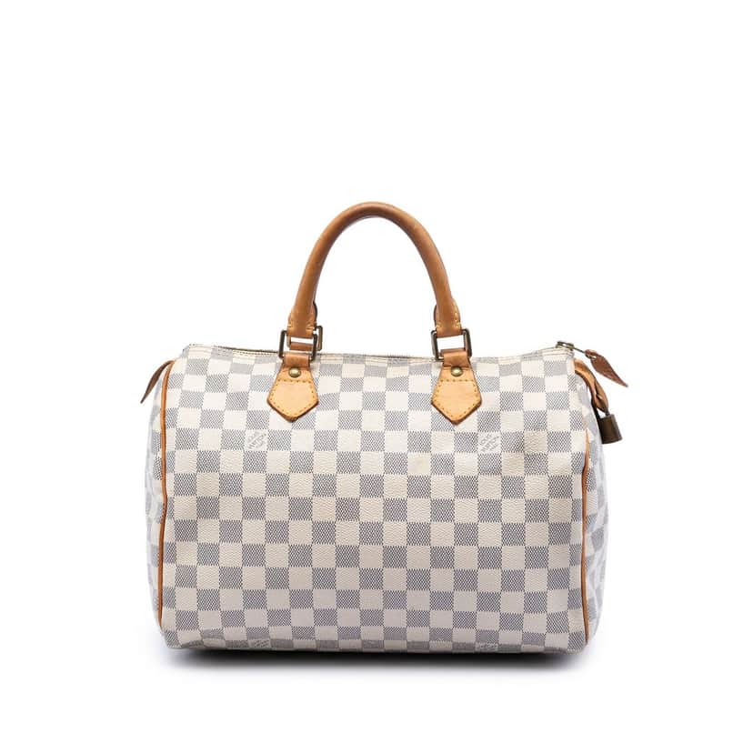 Louis Vuitton Damier Azur Speedy 30 White Very good condition - Front View