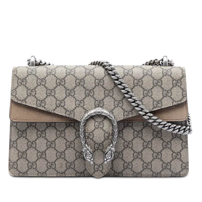 Gucci Medium GG Supreme Dionysus Shoulder Bag Beige Very good condition - Front View