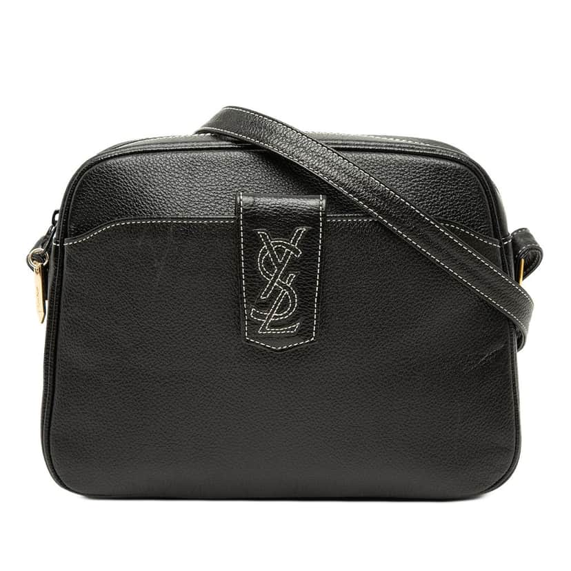 Saint Laurent Leather Monogram Crossbody Black Leather Very good condition - Front View