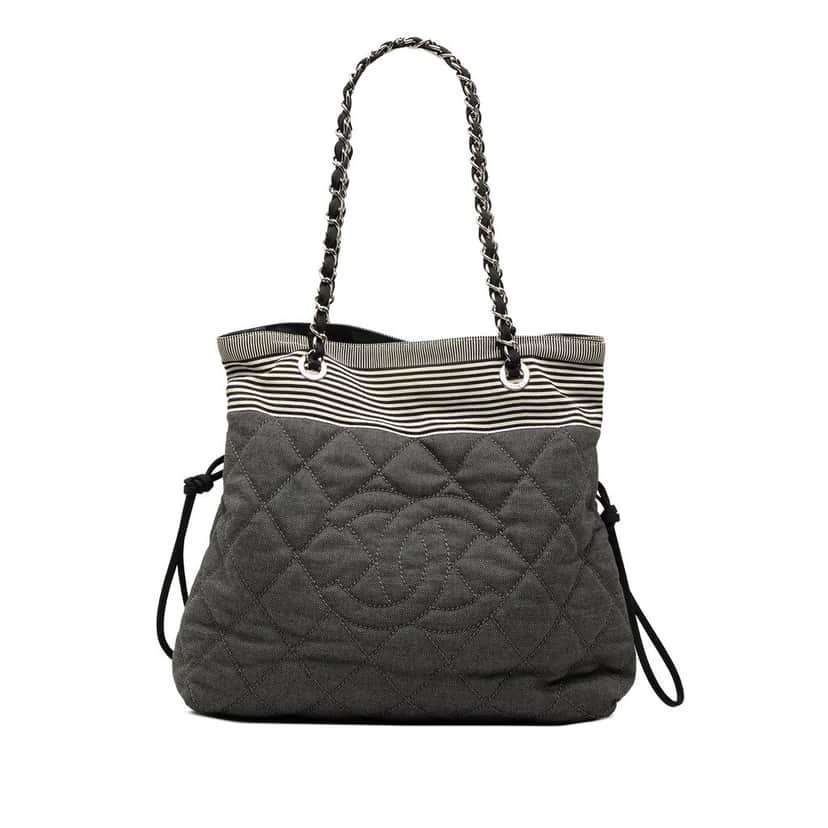 Chanel CC Quilted Denim Bonbon Tote Other Very good condition - Front View