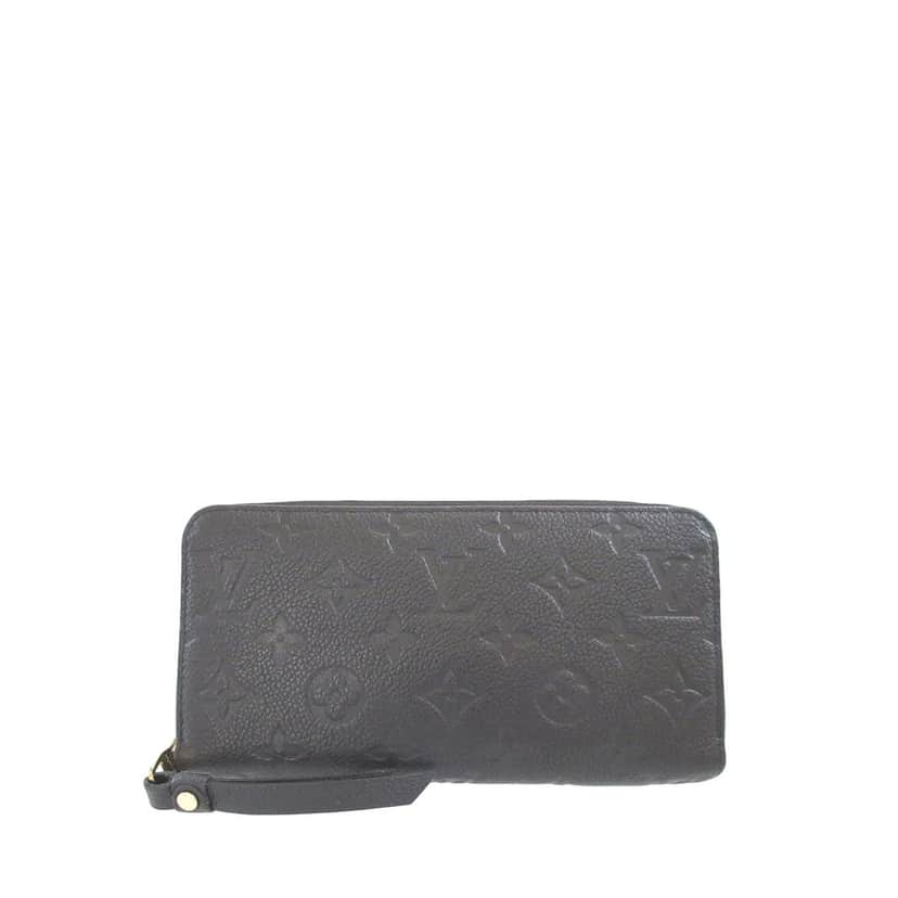 Louis Vuitton Monogram Empreinte Zippy Long Wallet Black Leather Very good condition - Front View