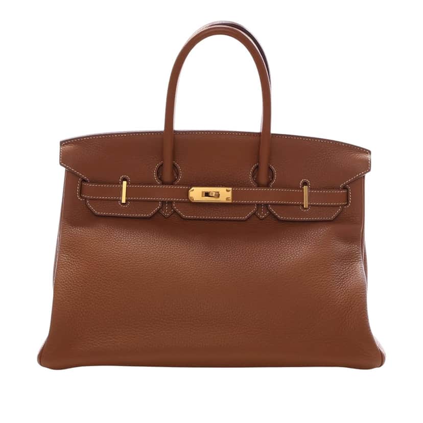Hermès Togo Birkin Retourne 35 Brown Leather Very good condition - Front View