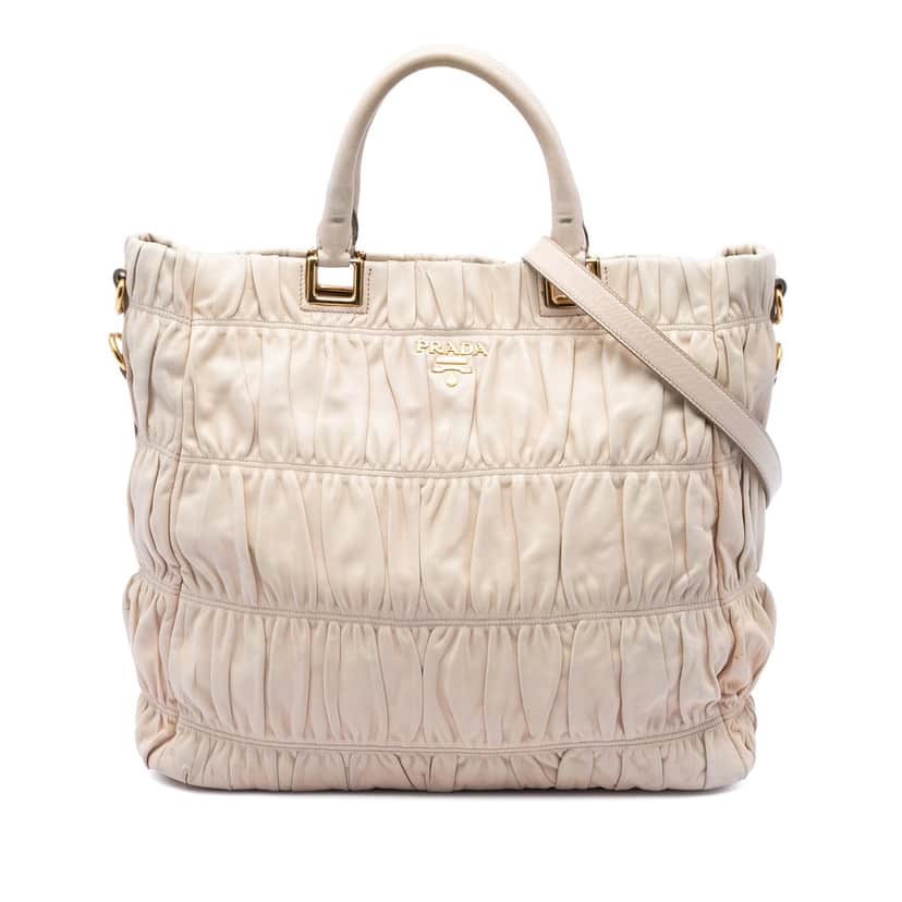 Prada Nappa Gaufre Satchel Brown Leather Very good condition - Front View