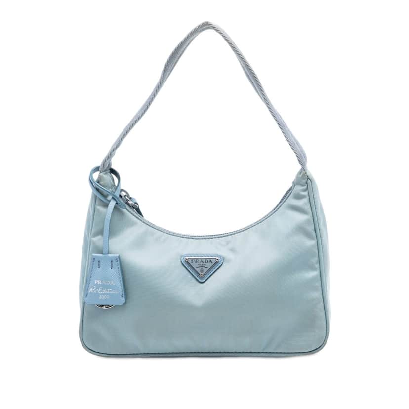 Prada Tessuto Re Edition 2000 Shoulder Bag Blue Very good condition - Front View