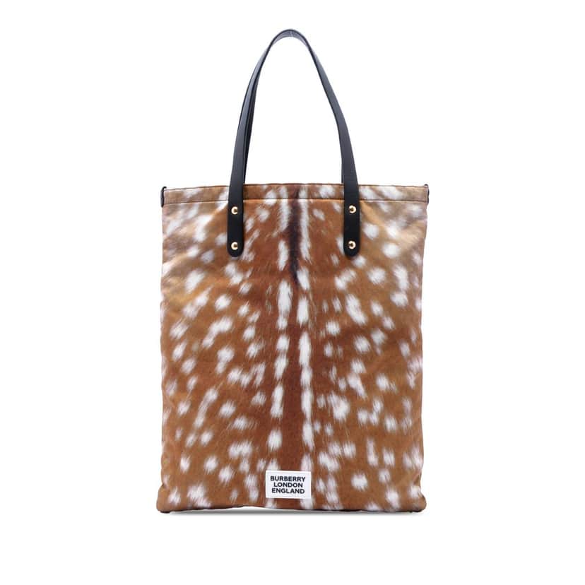 Burberry Pony Hair Tote Brown Very good condition - Front View