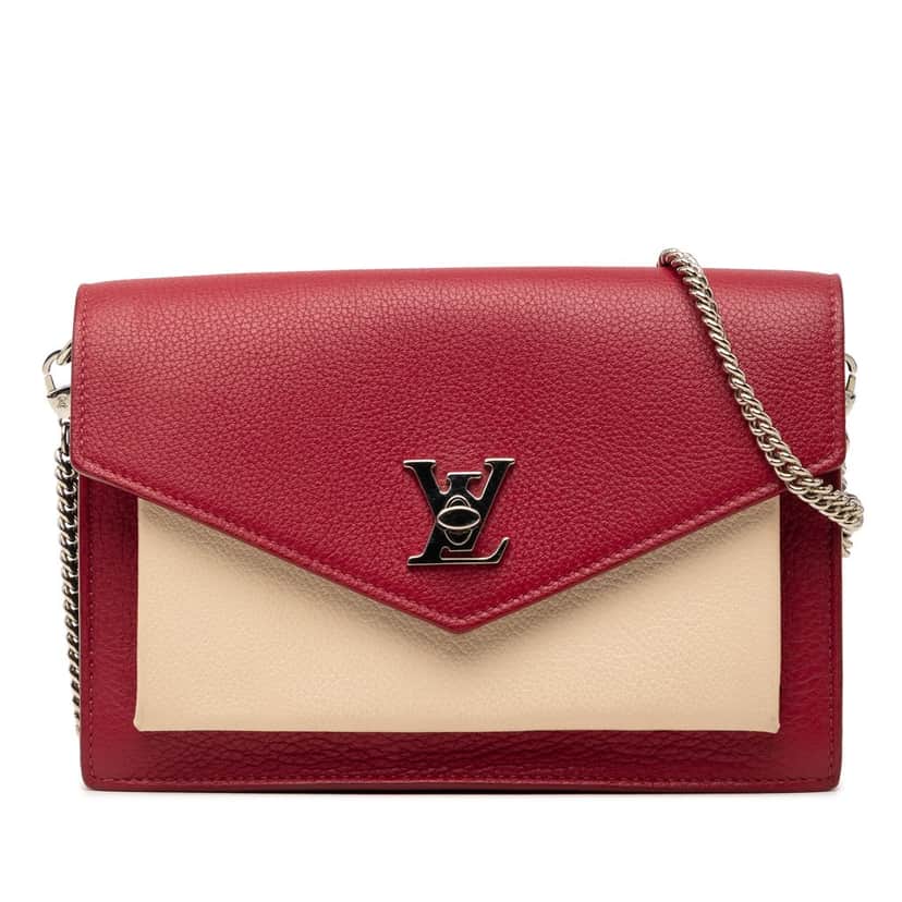 Louis Vuitton Bicolor Leather MyLockMe Chain Pochette Red Leather Very good condition - Front View