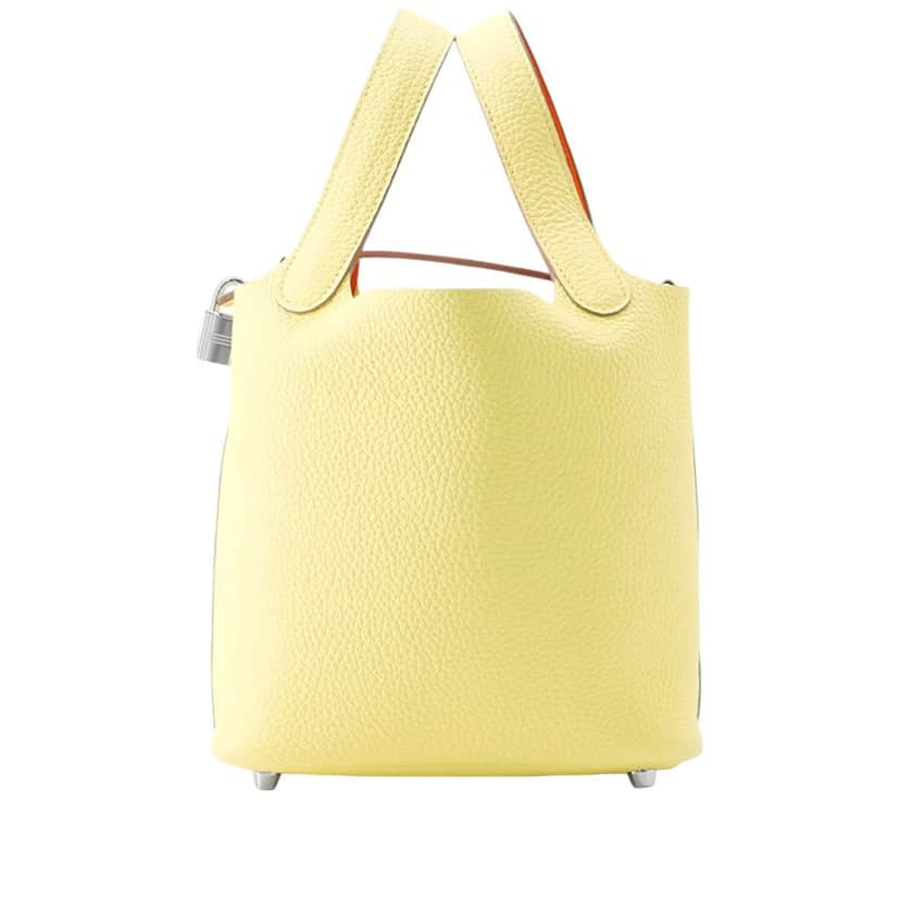 Hermès Clemence Picotin Lock 18 Yellow Leather Very good condition - Front View