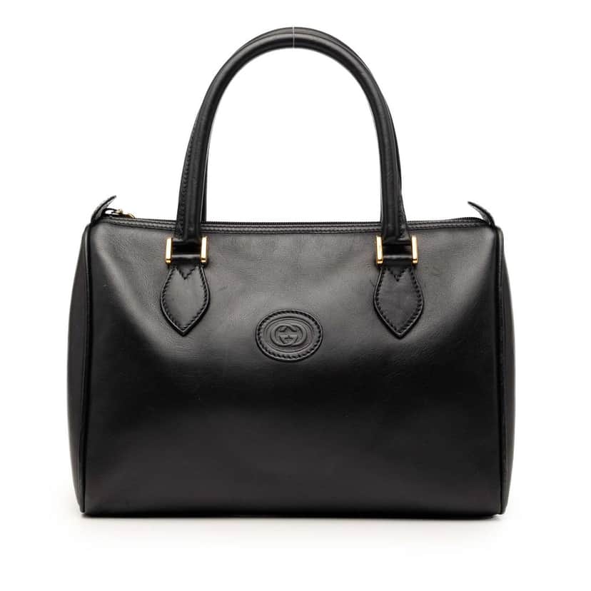 Gucci Calfskin Handbag Black Leather Very good condition - Front View
