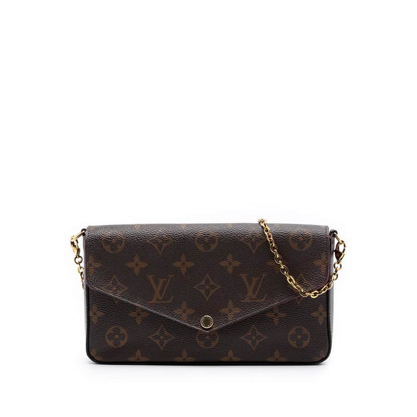Louis Vuitton Monogram Pochette Felicie Brown Very good condition - Front View