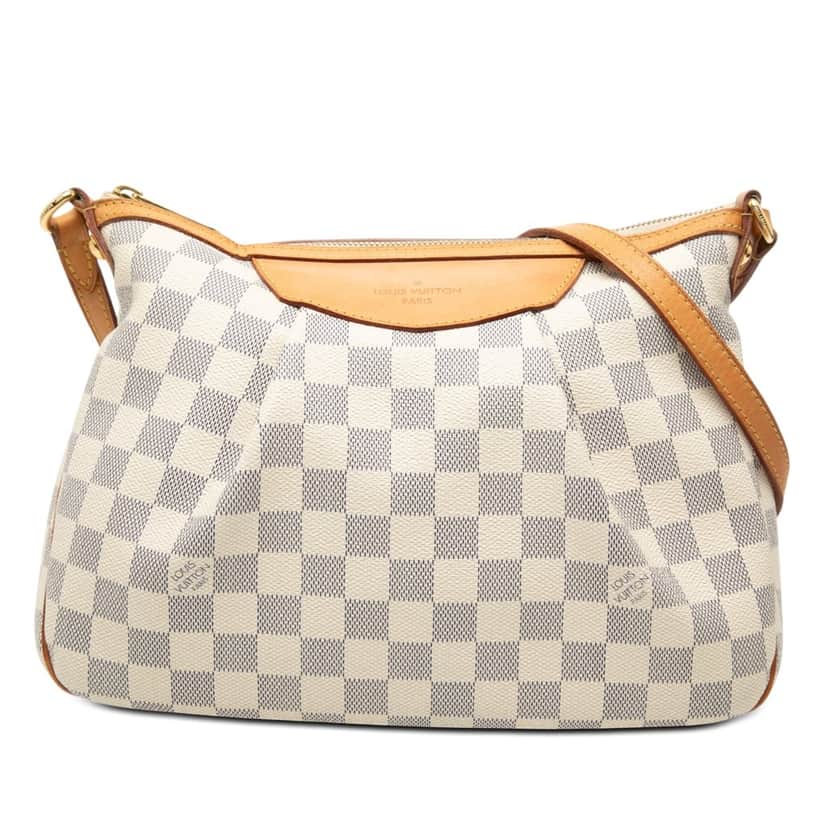 Louis Vuitton Damier Azur Siracusa PM White Very good condition - Front View