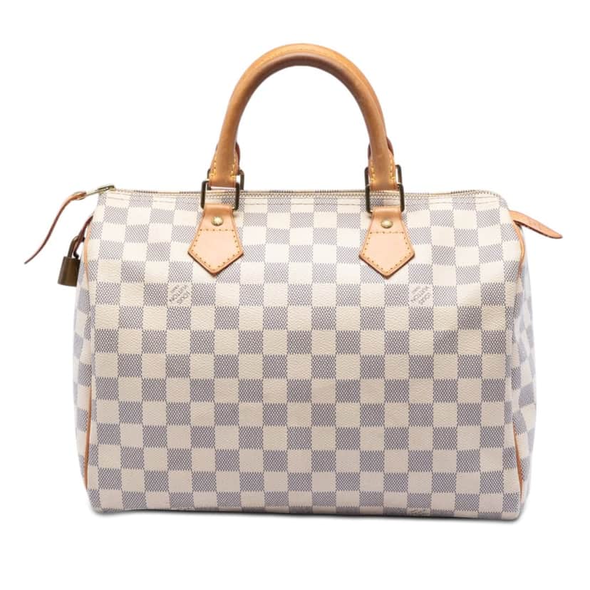 Louis Vuitton Damier Azur Speedy 30 White Very good condition - Front View