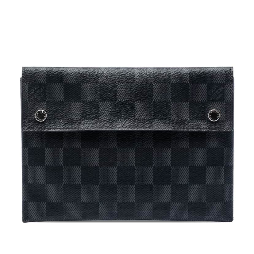 Louis Vuitton Damier Graphite Alpha Pochette MM Black Very good condition - Front View