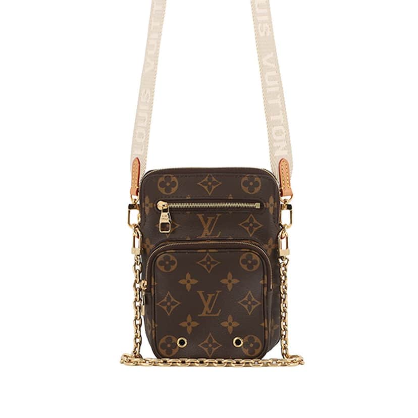 Louis Vuitton Monogram Utility Phone Sleeve Brown Very good condition - Front View