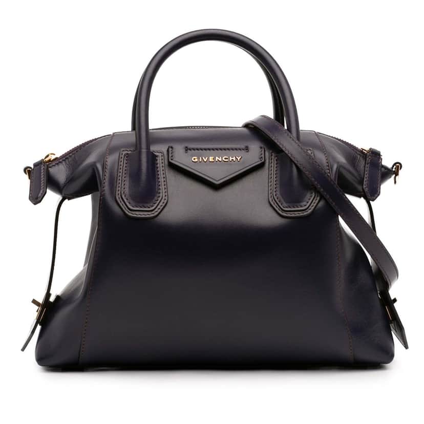 Givenchy Small Smooth Calfskin Antigona Soft Bag Purple Leather Very good condition - Front View