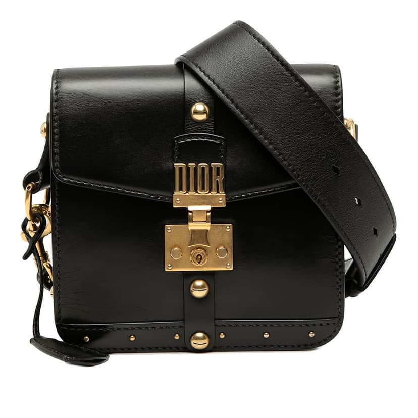 Dior Leather DiorAddict Square Flap Black Leather Very good condition - Front View