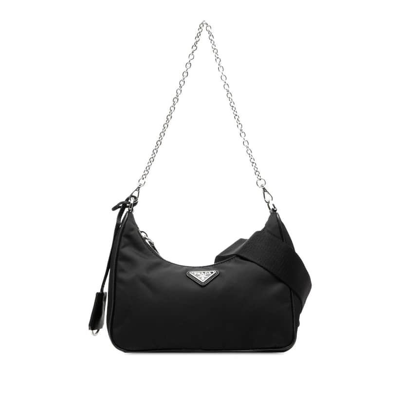 Prada Saffiano Trimmed Re Nylon Re Edition 2005 Satchel Black Very good condition - Front View