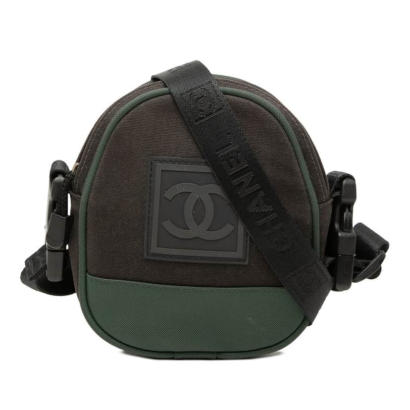 Chanel Sport Line CC Nylon Crossbody Brown Very good condition - Front View