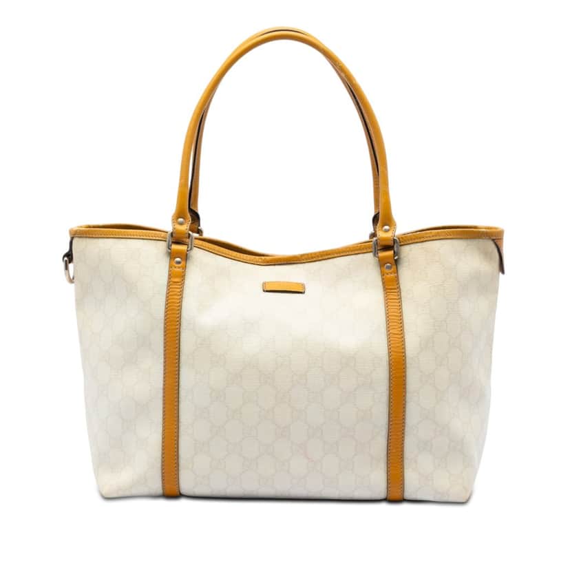 Gucci Medium GG Supreme Joy Tote White Very good condition - Front View