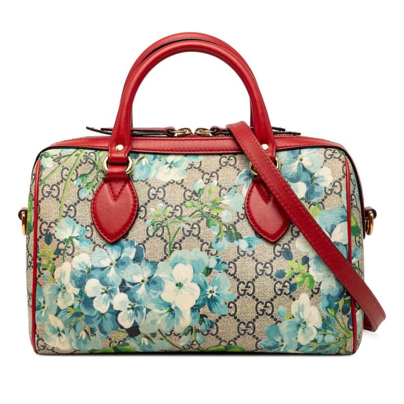 Gucci Small GG Supreme Blooms Satchel Beige Very good condition - Front View