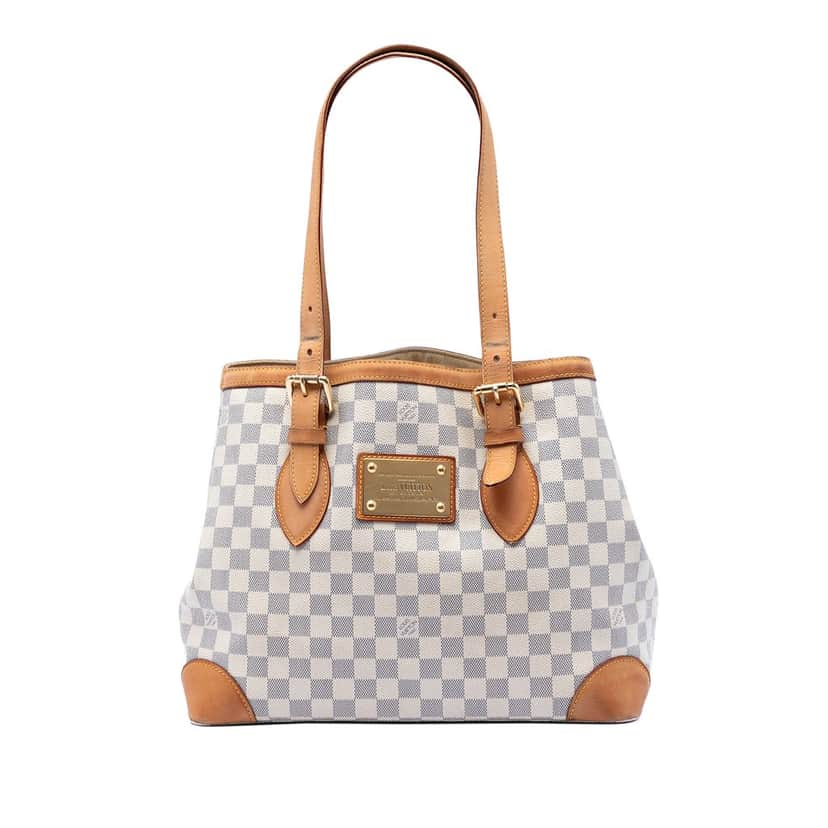 Louis Vuitton Damier Azur Hampstead MM White Very good condition - Front View