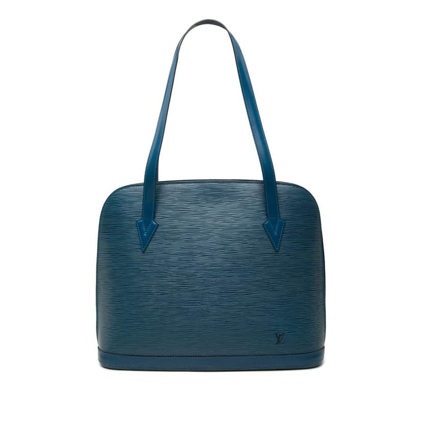 Louis Vuitton Epi Lussac Blue Leather Good condition - Front View
