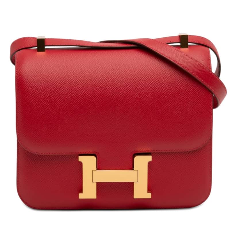 Hermès Epsom Constance 24 Red Leather Very good condition - Front View