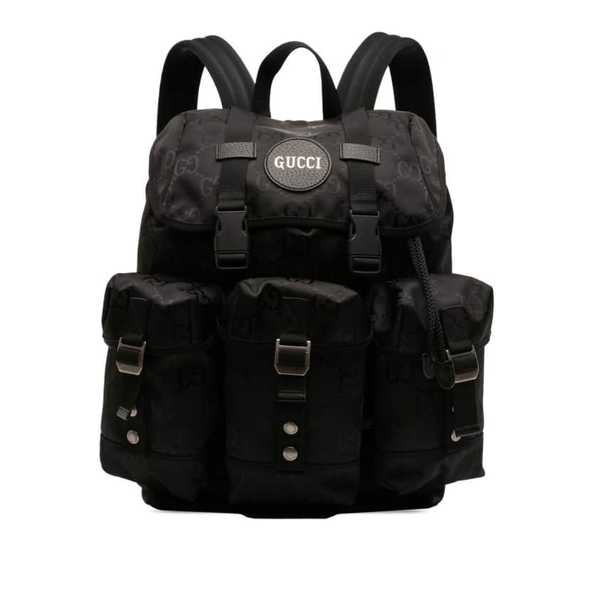 Gucci GG Nylon Off The Grid Backpack Black Very good condition - Front View