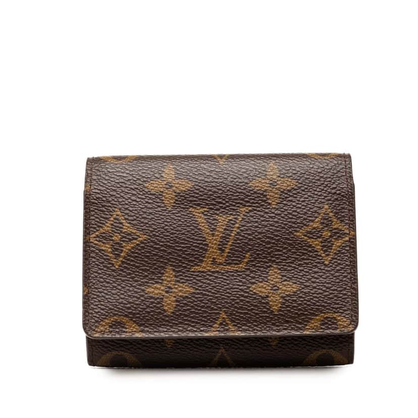 Louis Vuitton Monogram Envelope Business Card Holder Brown Very good condition - Front View