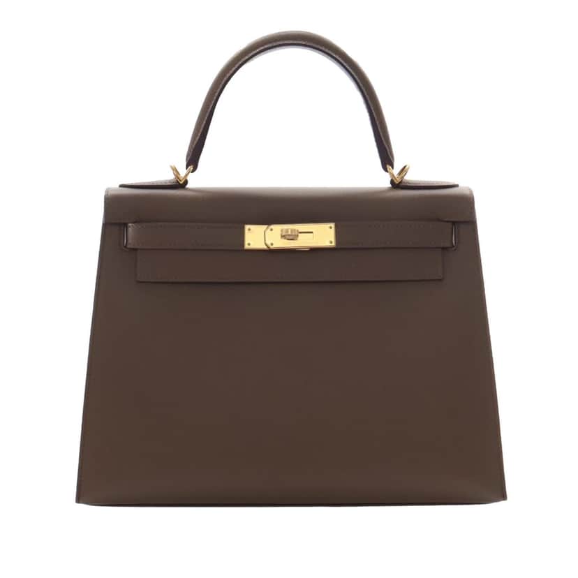 Hermès Veau Madame Kelly Sellier II 28 Brown Leather Very good condition - Front View