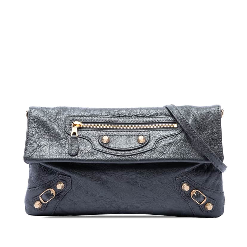 Balenciaga Lambskin Motocross Giant 12 Envelope Clutch With Strap Other Leather Very good condition - Front View