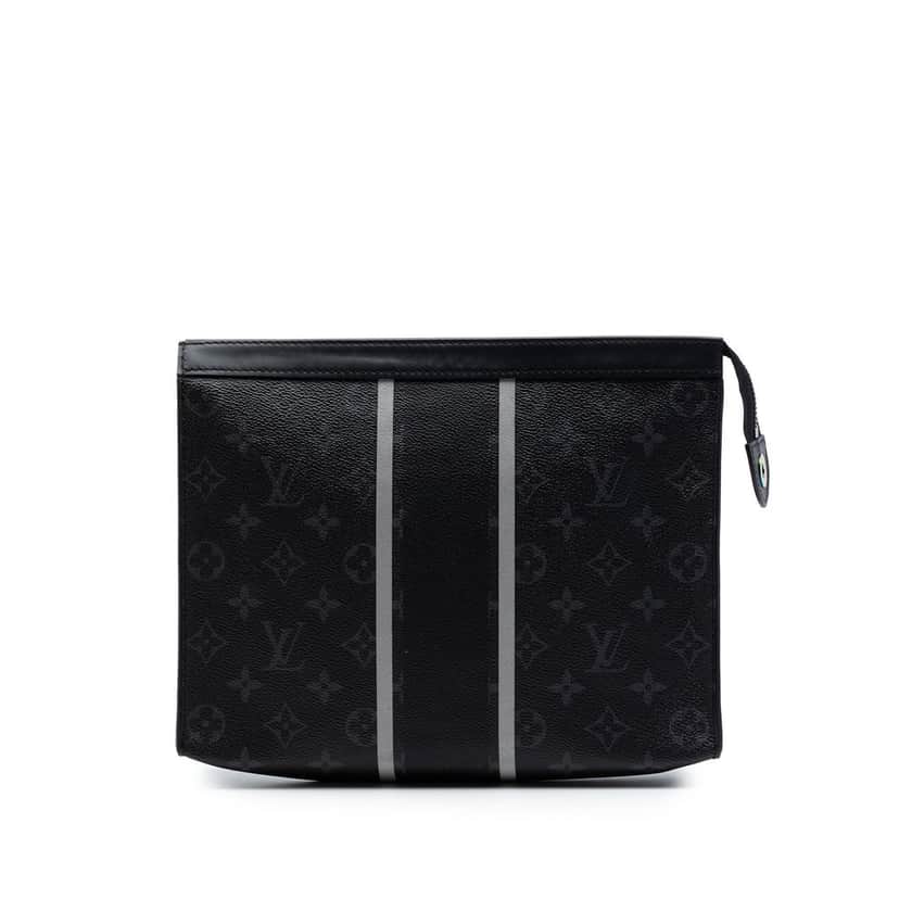 Louis Vuitton Fujiwara Monogram Eclipse Flash Pochette Voyage MM Black Very good condition - Front View