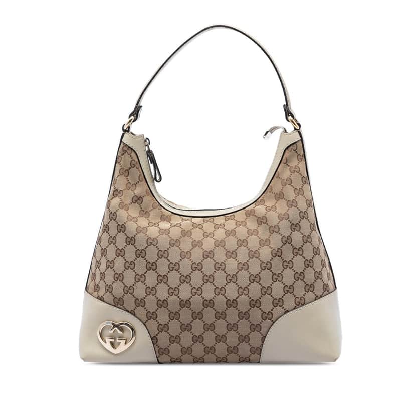 Gucci Medium GG Canvas Lovely Shoulder Bag Beige Very good condition - Front View
