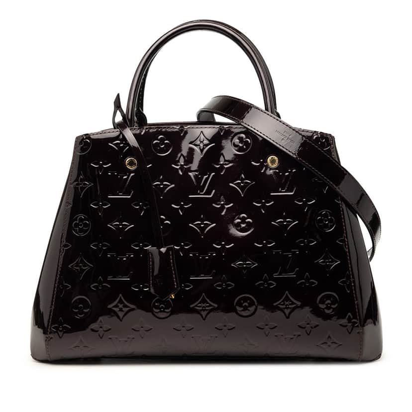 Louis Vuitton Monogram Vernis Montaigne MM Purple Leather Good condition - Front View